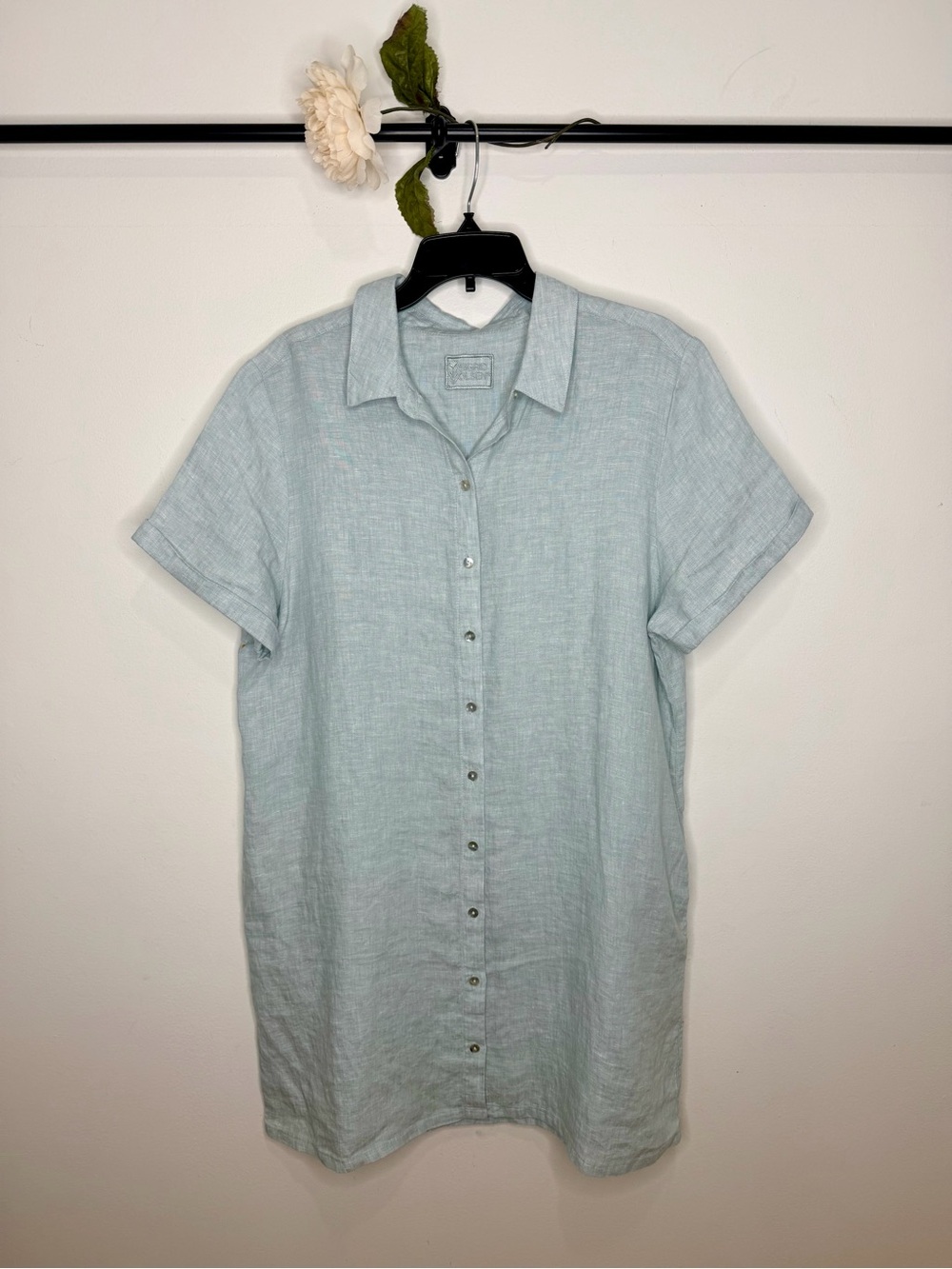 Sigrid Olsen 100% Linen Shirt Dress